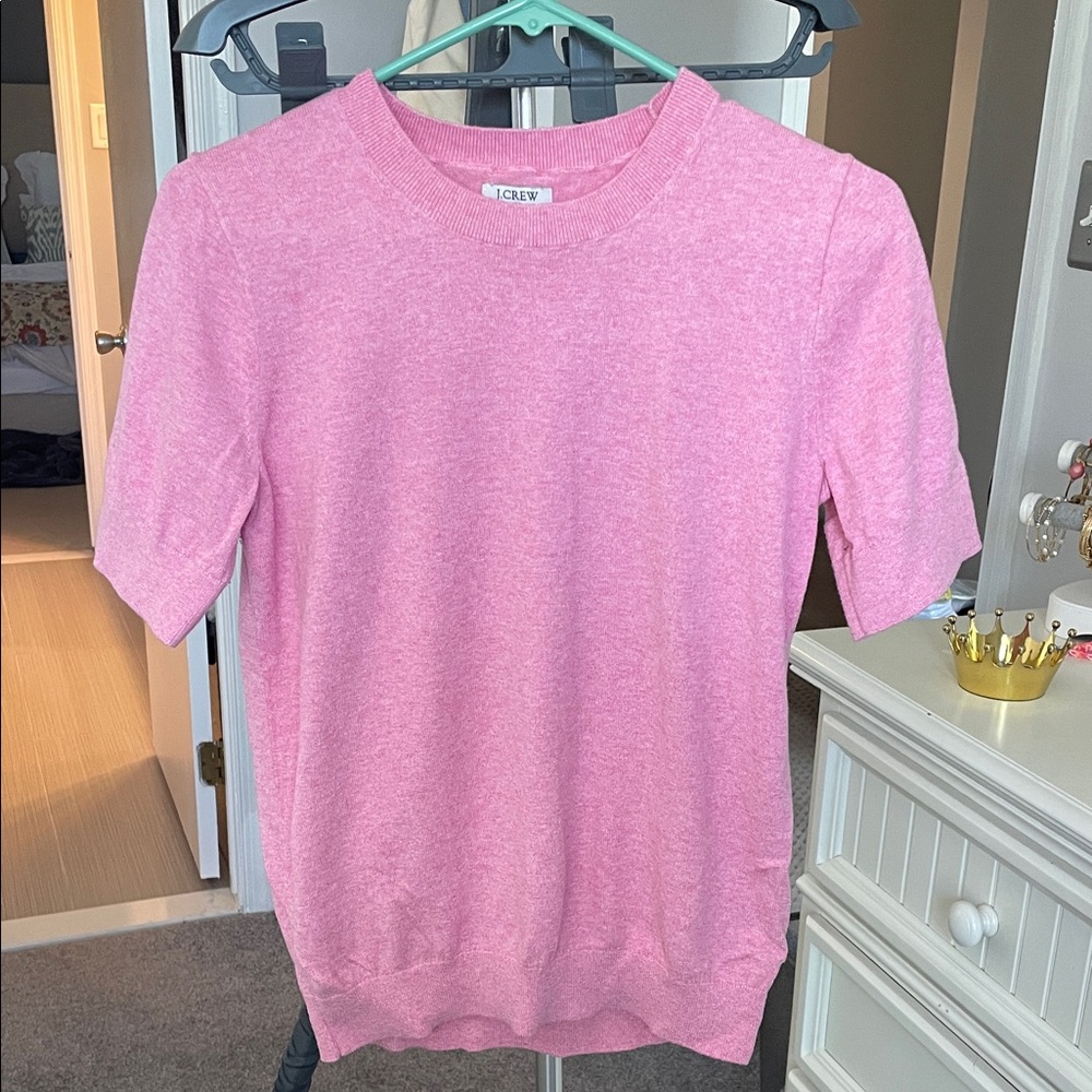 J Crew Cashmere and Cotton Blend Short Sleeve